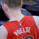 A picture of Jakob Poeltl who played a key role as the Toronto Raptors defeat Boston Celtics 110 to 97.