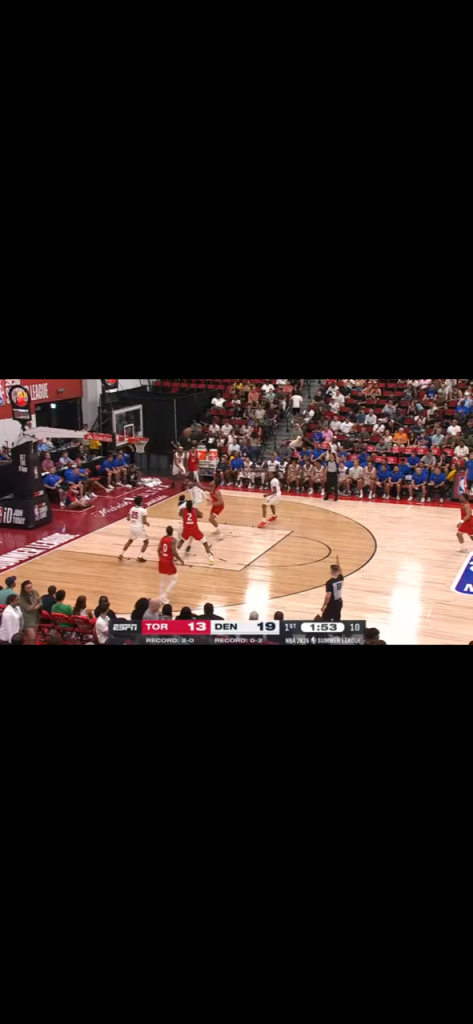 Toronto Raptors in summer league action against the Denver Nuggets.